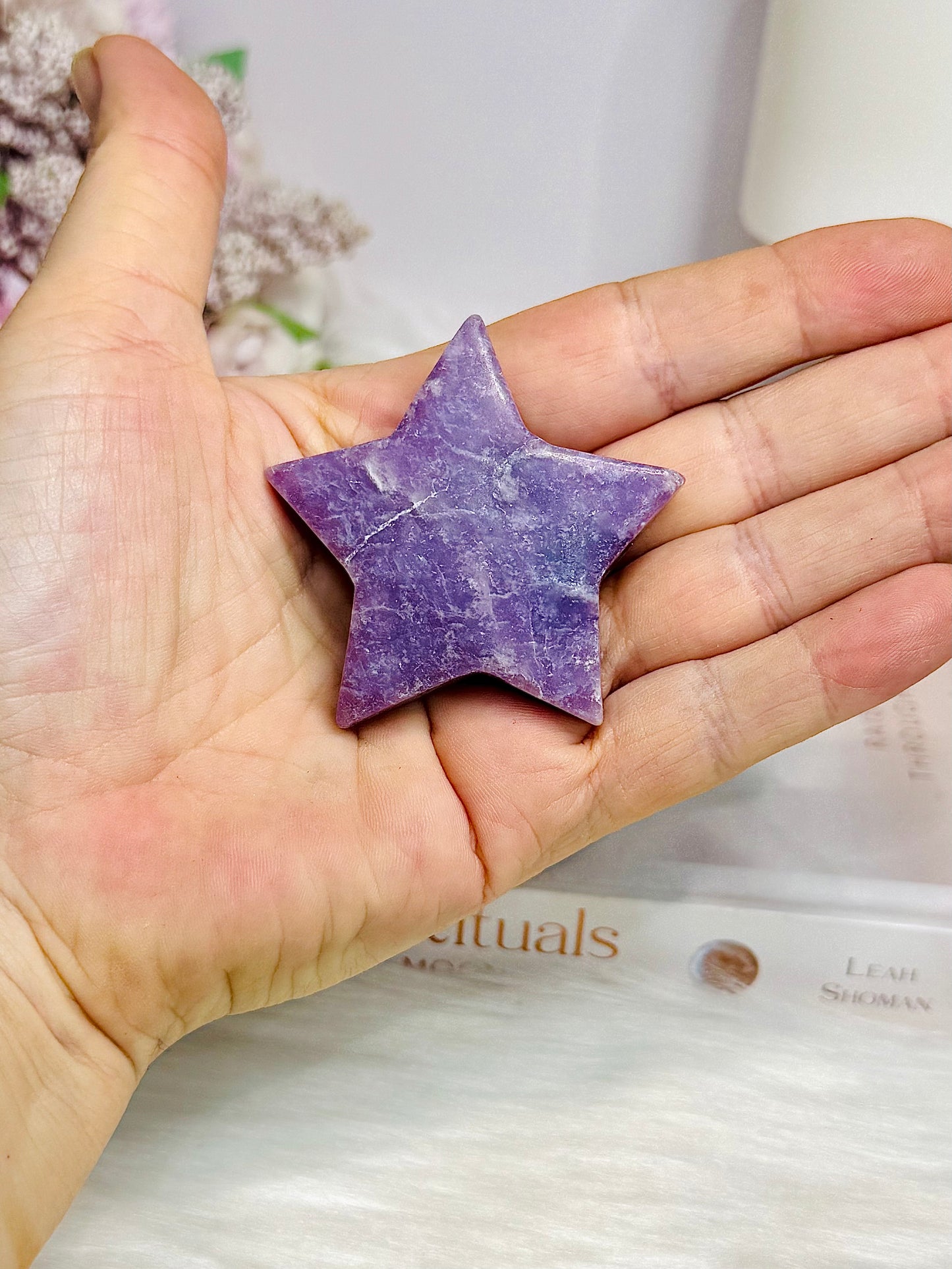 Lepidolite Carved Star