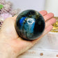 Large Labradorite Sphere on Stand 520g