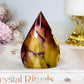 Mookaite Jasper Carved Flame 8cm