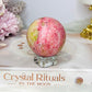 Thulite in Epidote Sphere on Stand 201g