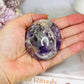 Large Chevron Amethyst Palm Stone (stand is display only)