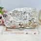 Large Natural Mexican Lace Agate Druzy Slab on Stand 22cm