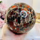 Huge Incredible Natural Puddingstone Sphere on Stand 11cm 1.93KG