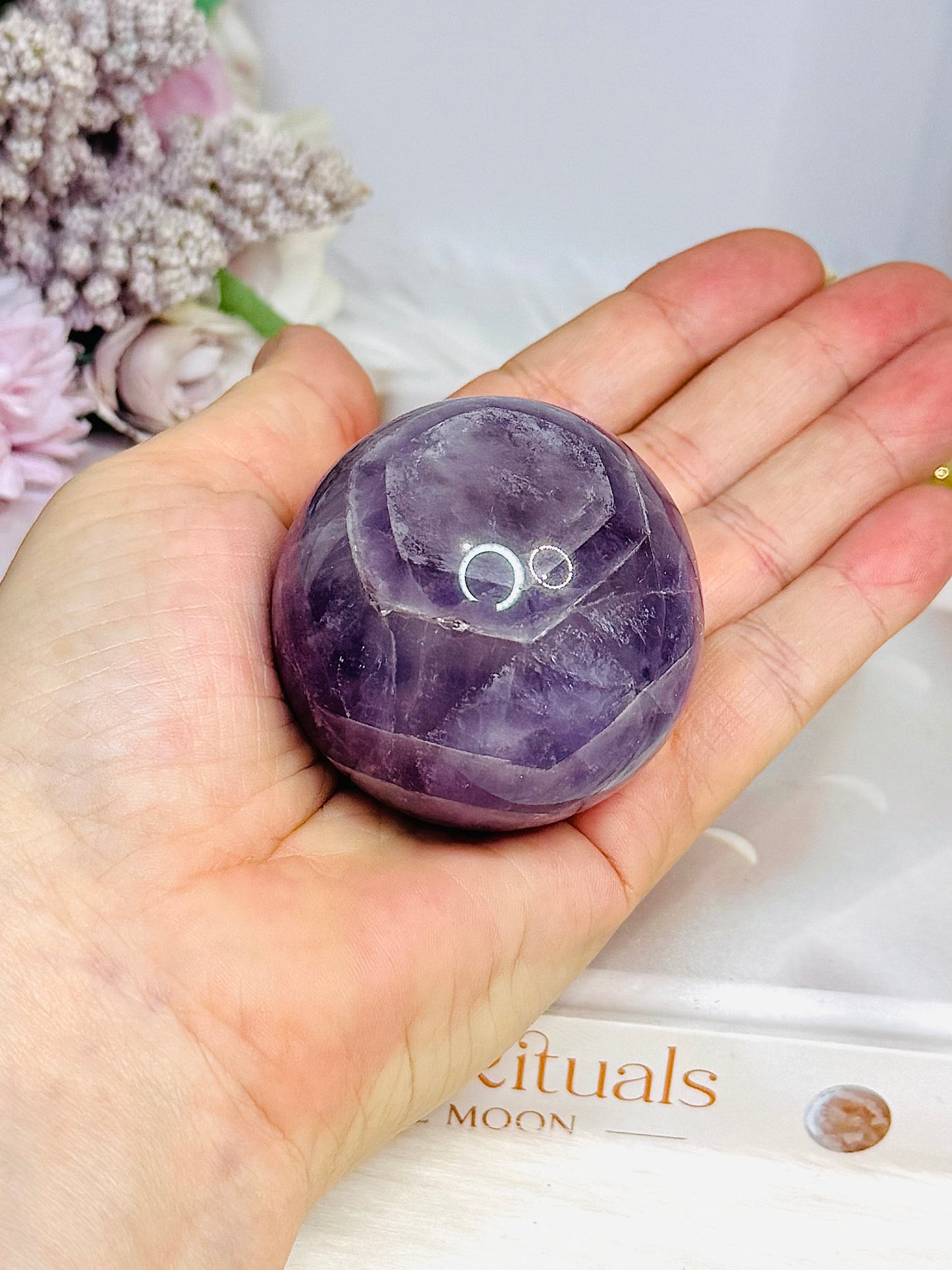 High Grade Amethyst Sphere on Stand 212g