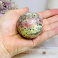 Peach Blossom Tourmaline Sphere On Stand 196g