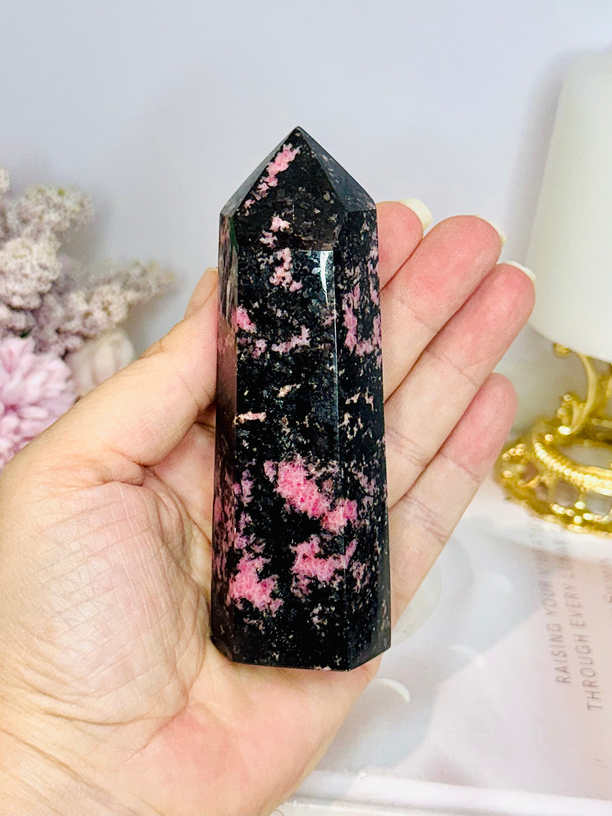 Chunky Large Rhodonite Tower 11cm 286g