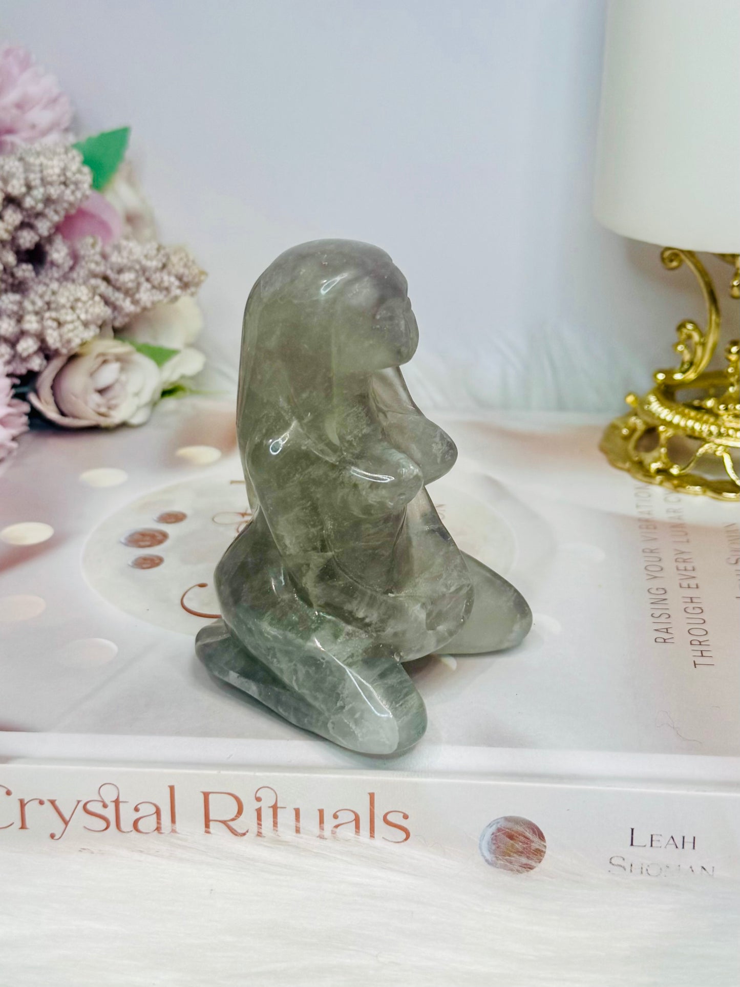 Large Mother Earth Fluorite Carving 9cm 313g