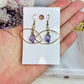 Beautiful Gold Plated Amethyst Evil Eye Earrings