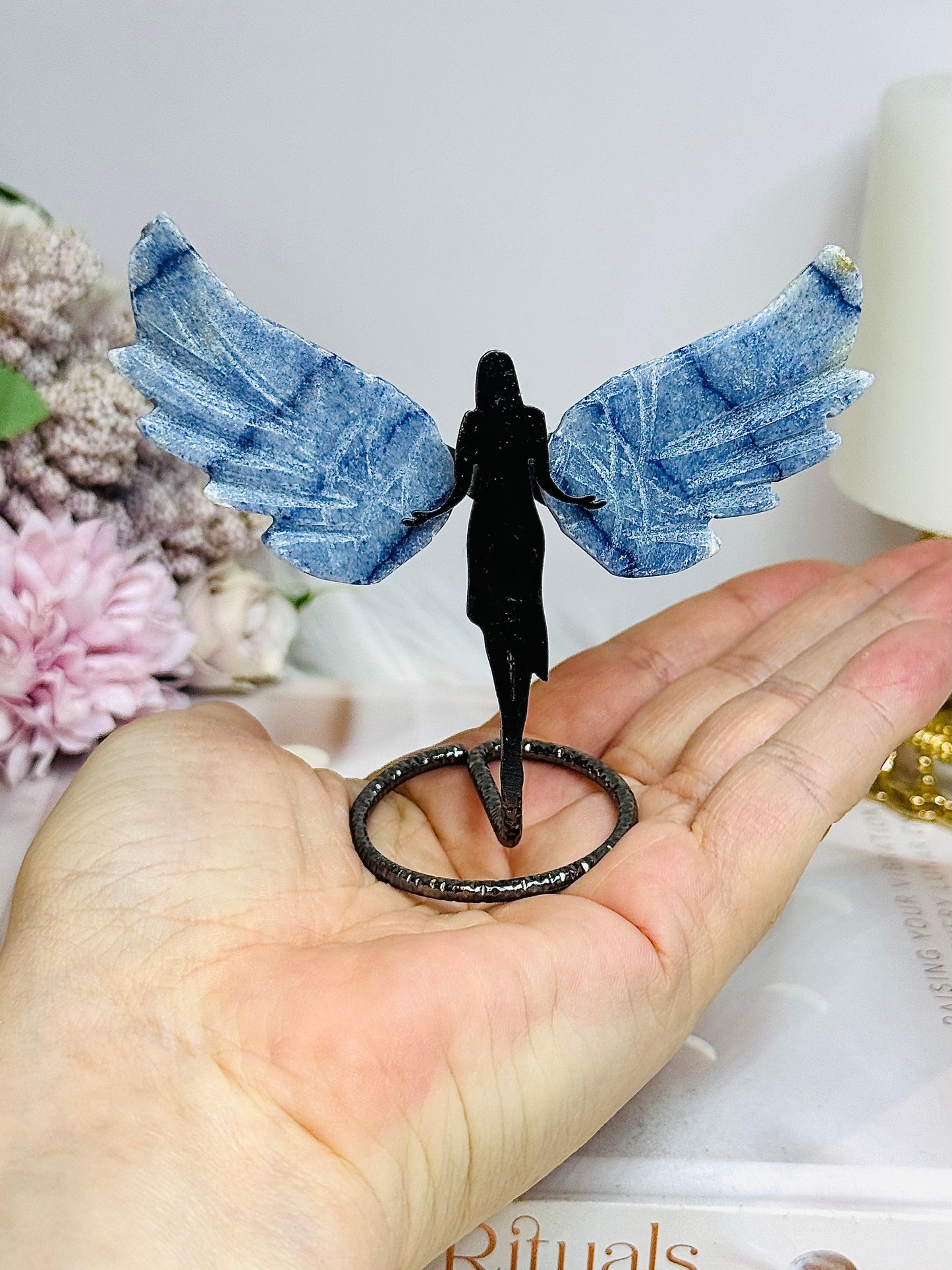 Blue Aventurine Angel Wings 9cm