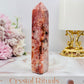 Gorgeous Pink Druzy Crazy Lace Agate Tower 11.5cm