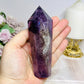Phantom Amethyst Wand | Tower 11.5cm With Rainbows