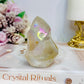 Angel Aura Quartz Carved Flame 8cm (imperfection in back) $39 x