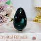Moss Agate Carved Egg On Stand 7cm