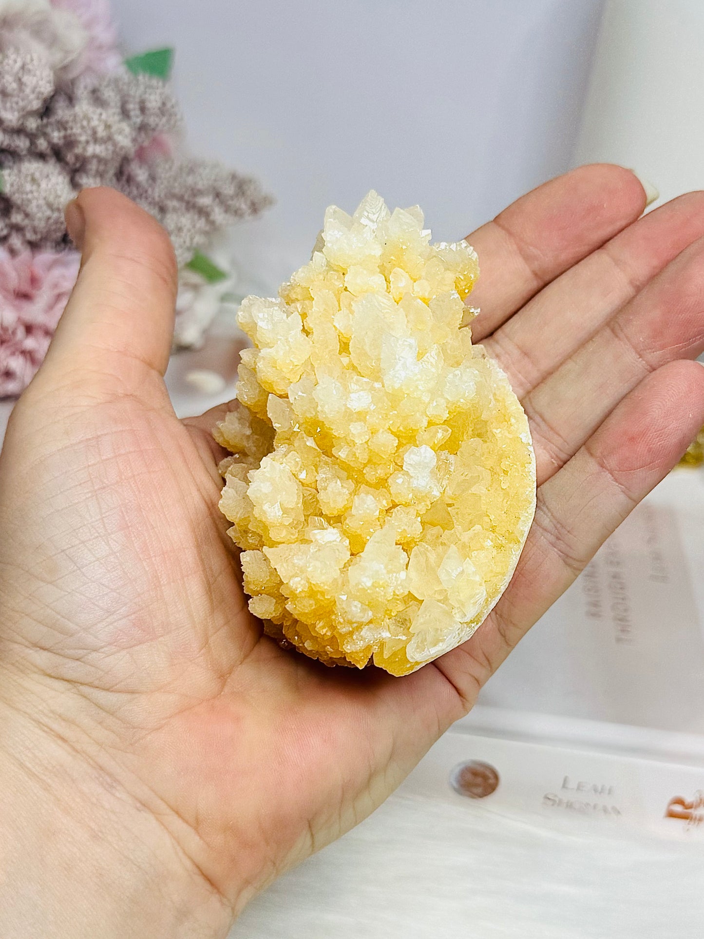 Natural Orange Flower Calcite Specimen 8cm 200g