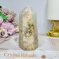 Chunky Flower Agate Tower 11cm