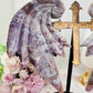 Fabulous Large 22cm (inc stand) Purple Ocean Jasper Chunky Wings on Cross Stand