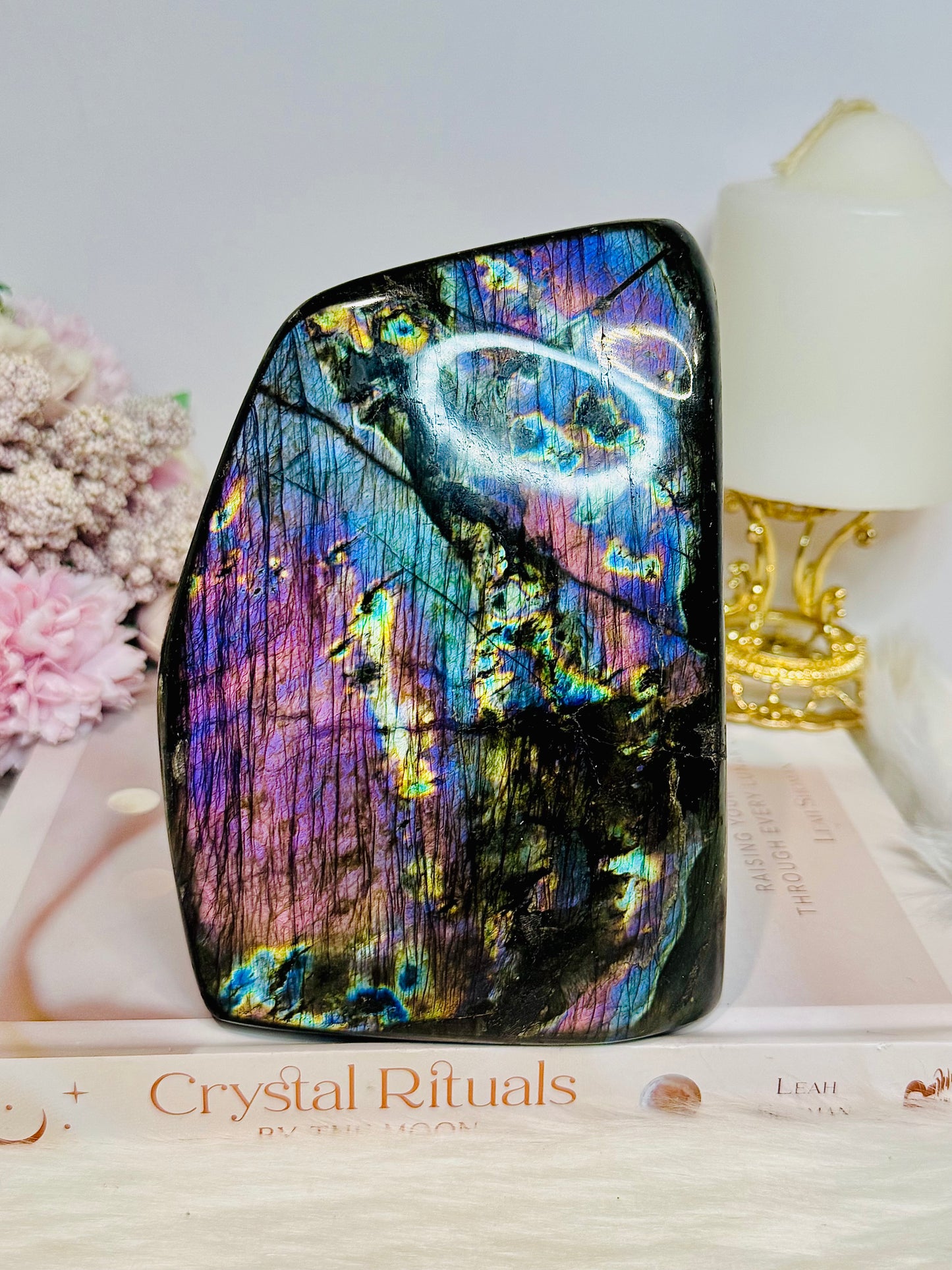 Huge High Grade Spectrolite (Labradorite) Freeform Exclusively From Finland 15cm 1.38KG
