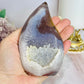 Large Druzy Agate Carved Flame 12cm