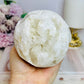 Large Moroccan Quartz Geode Druzy Sphere On Stand 734g
