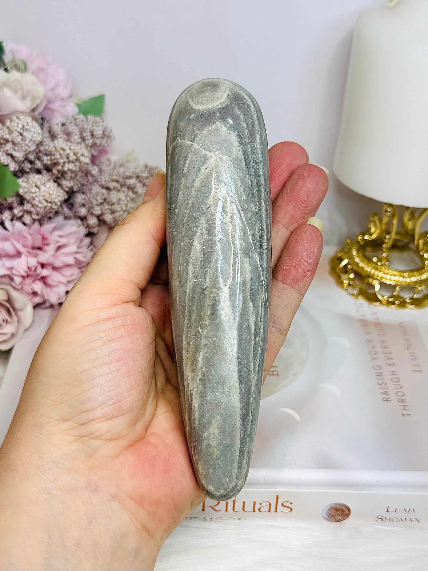 Shell Jasper Chunky Wand 14.5cm 340g