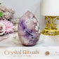 Pink Amethyst X Flower Agate Small Druzy Freeform 8.5cm 260g