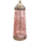 Glass Large Lantern Led Tower Pink Punch 27cm
