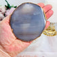 Gorgeous 10cm Gold Plated Agate Coaster | Slab From Brazil