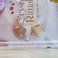 Flower Agate Carved Moon & Star