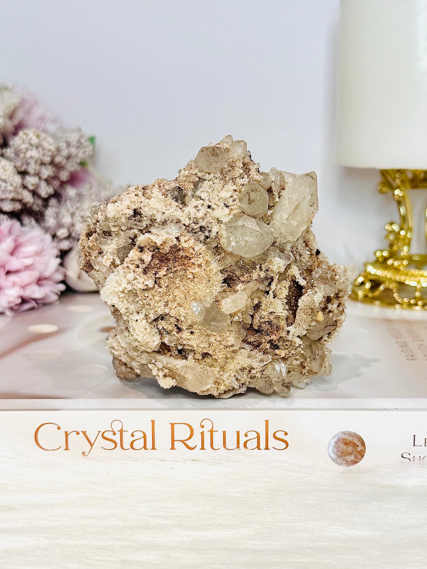 Natural Pink Quartz In Matrix 9cm