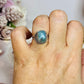 Sterling Silver 925 Larimar Ring Size 7