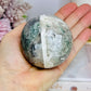 Moss Agate Druzy Sphere On Stand 373g