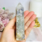 Green Flower Agate Tower 12.5cm