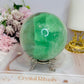 Large Green Fluorite Sphere on Stand 1.45KG