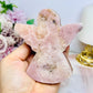 Chunky Pink Amethyst Carved Angel 10cm 341g