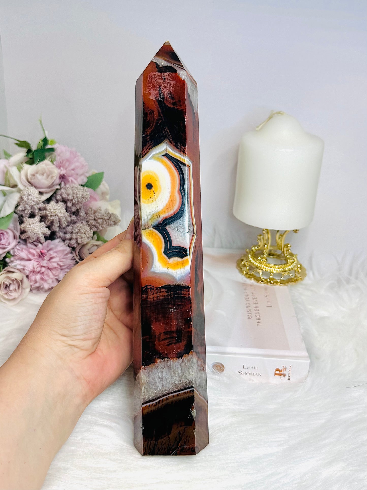Huge Unique Carnelian Tower 28cm 1.08KG