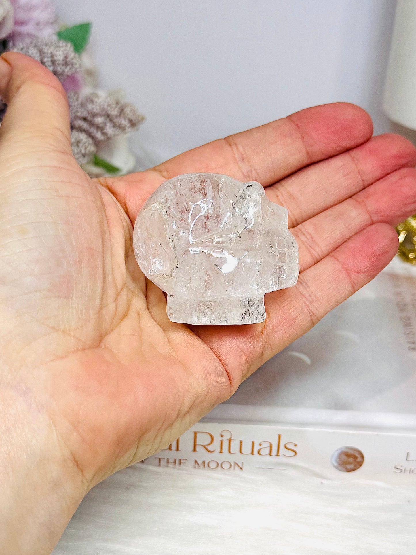 High Grade Clear Quartz Alien Head 5cm
