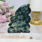 Moss Agate Carved Druzy Fairy 10cm