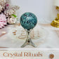 Ruby Fuchsite Sphere (UV Reactive) On Stand 86g