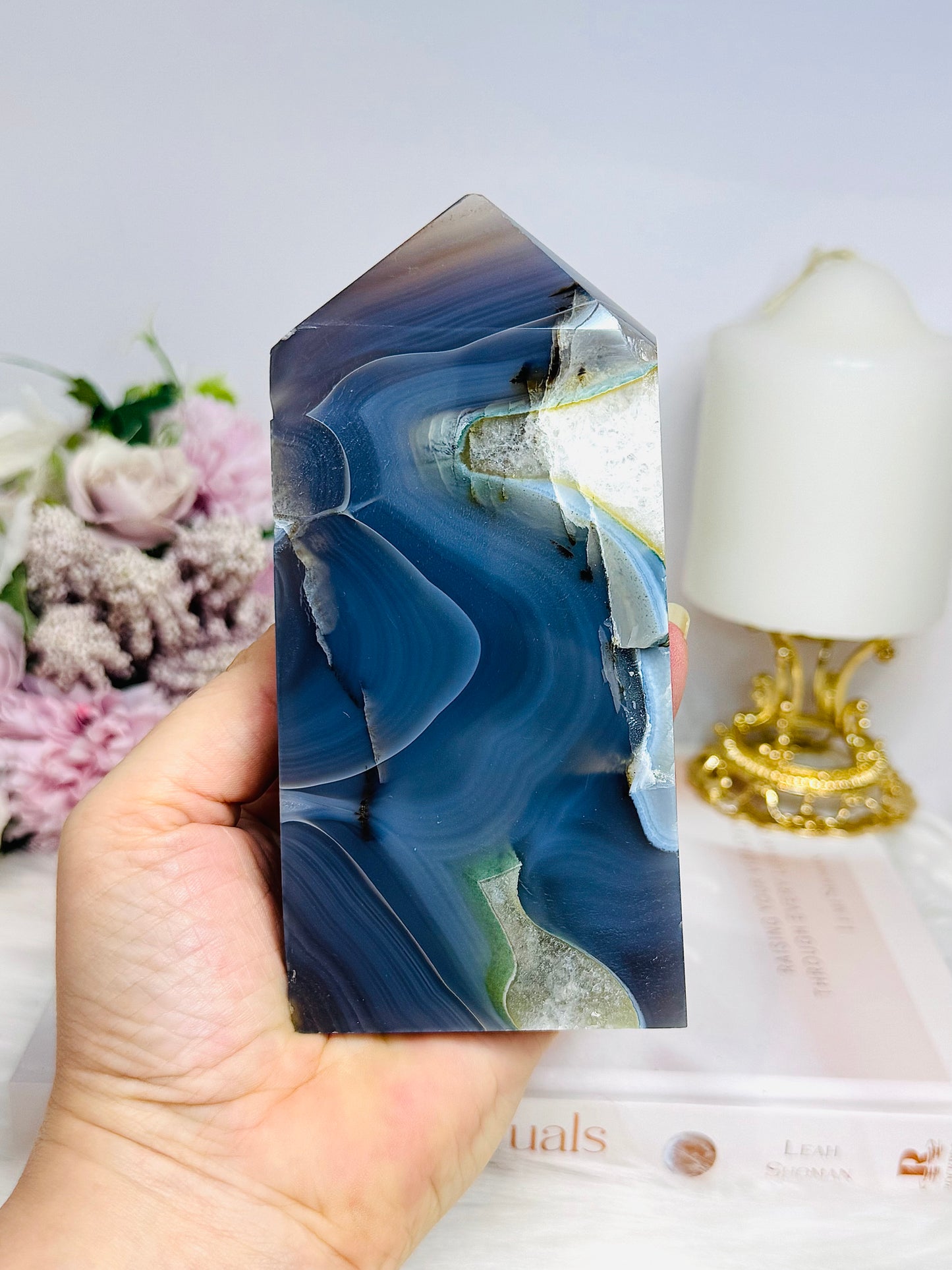 Druzy Agate Tower 13.5cm