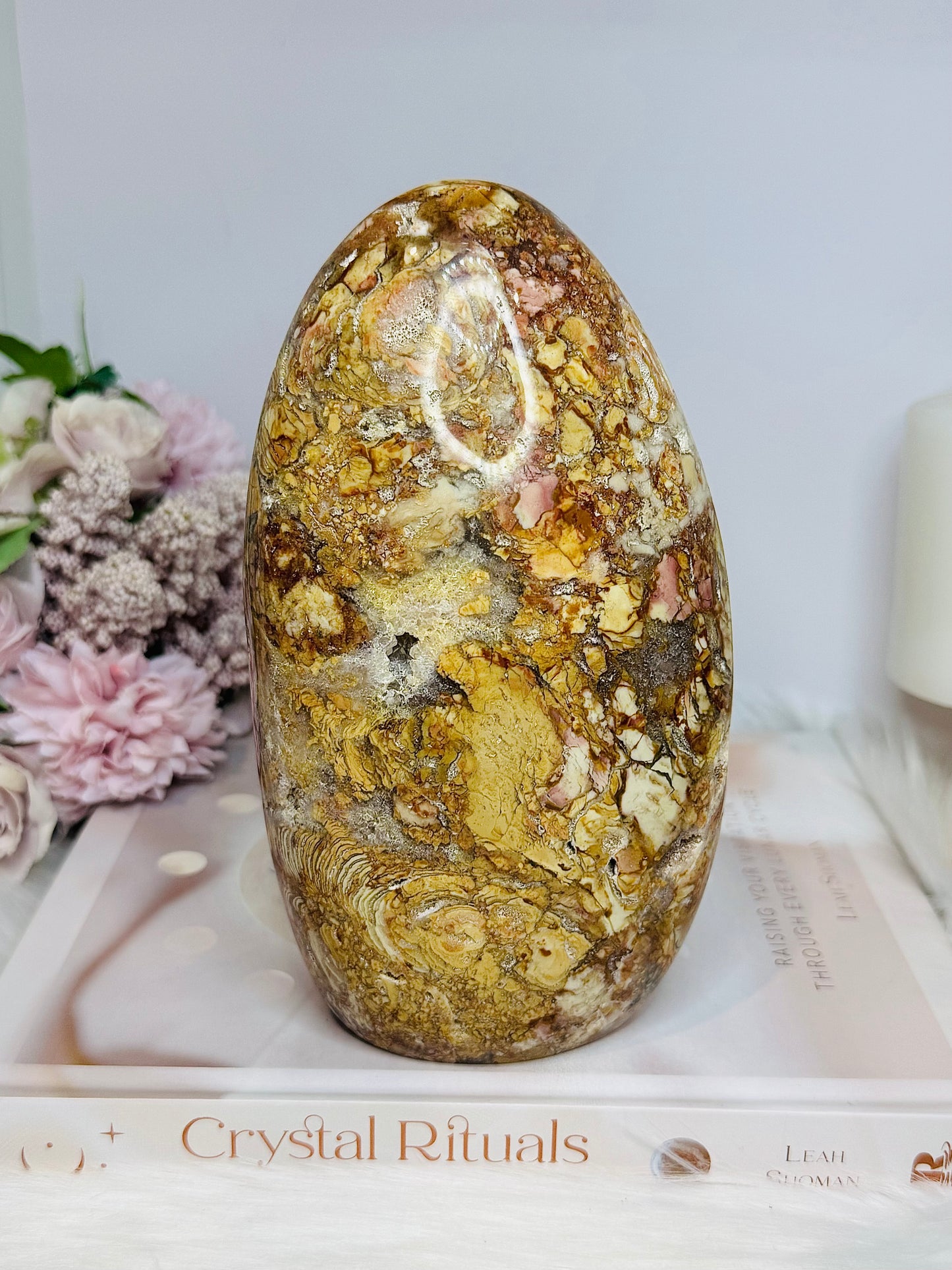 Large Ibis Jasper Carved 16cm 1.2KG Druzy Freeform