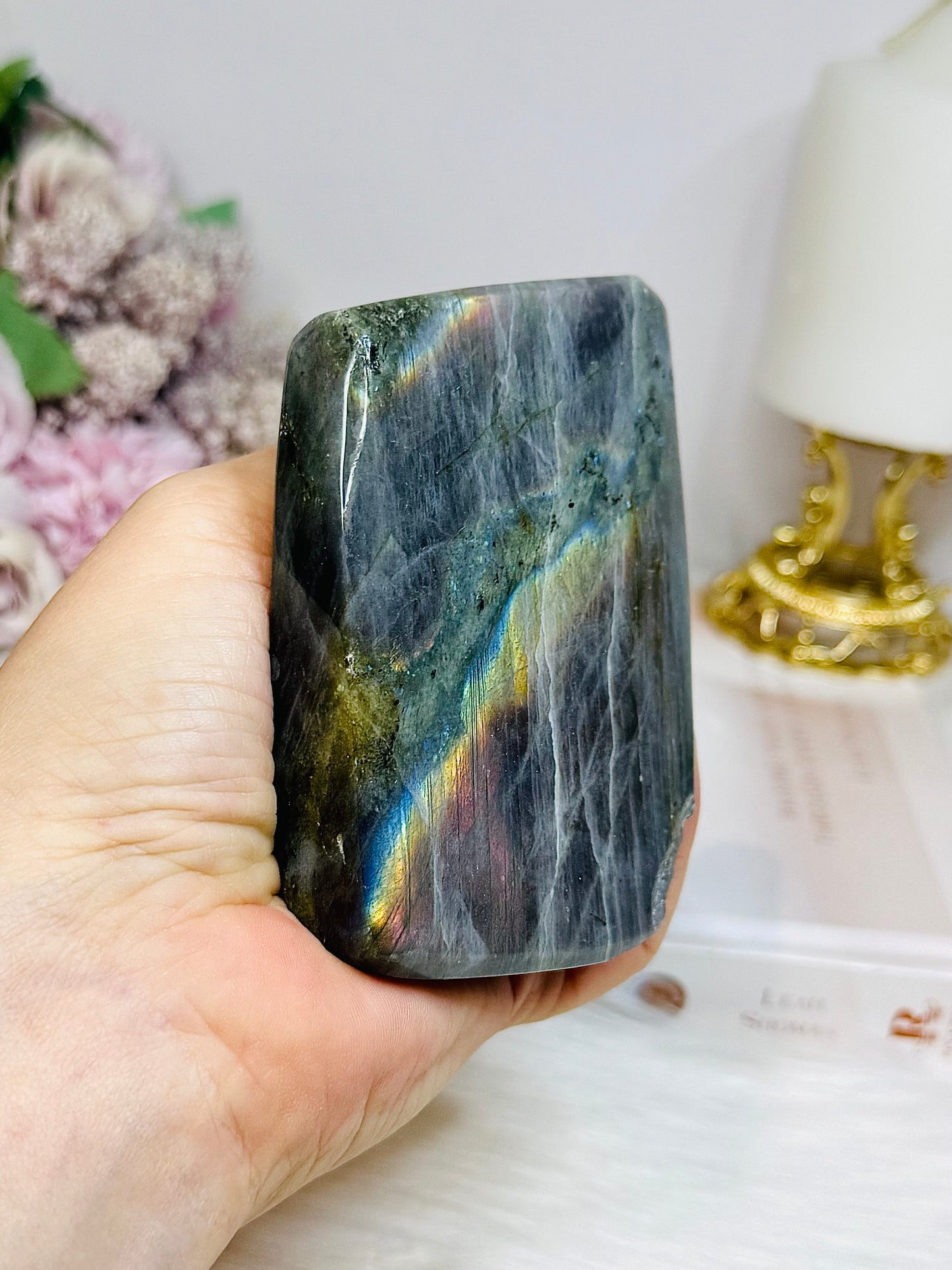 Labradorite Freeform with Purple Flash 9.5cm ~ Chip on side Discounted