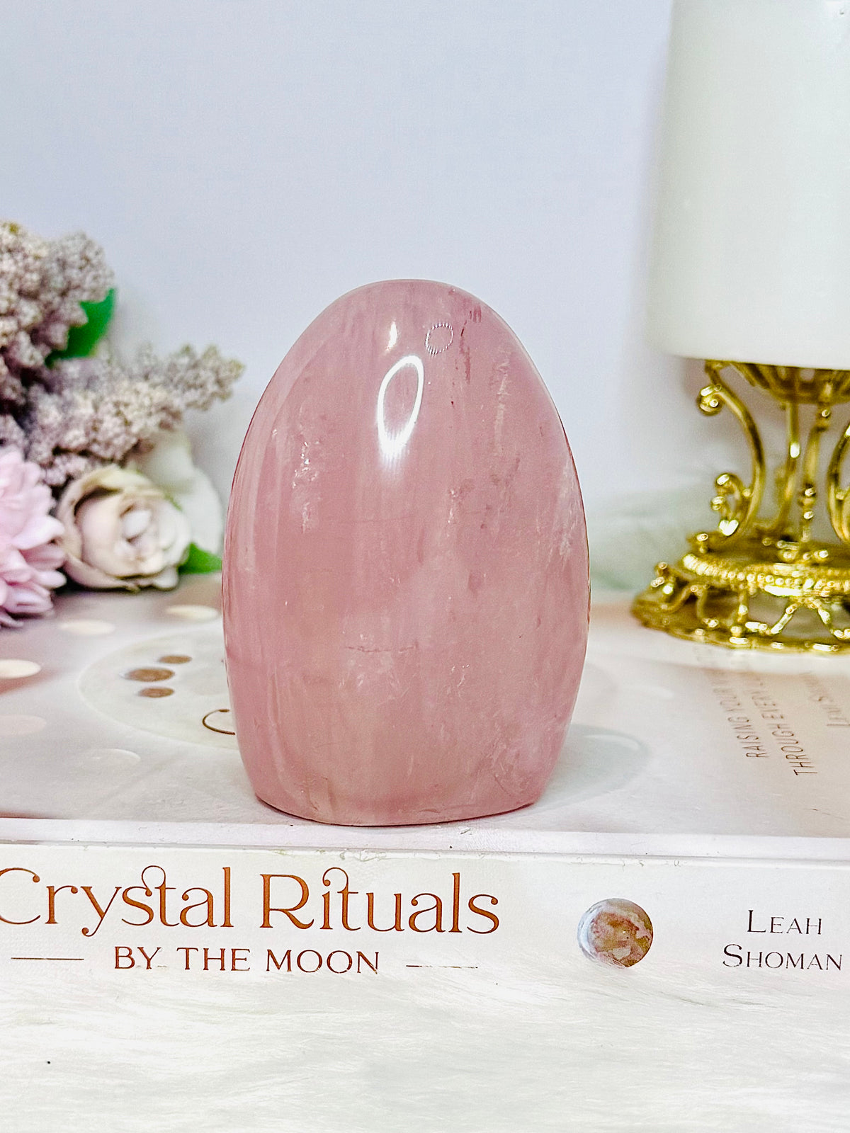 High Grade Rose Quartz Freeform 8.5cm 298g