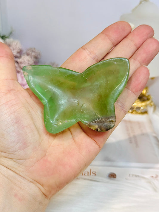 Green Fluorite Butterfly Bowl 8cm
