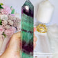 Rainbow Fluorite Large Chunky Tower 18cm