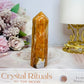 Orange Sunstone Tower 9cm