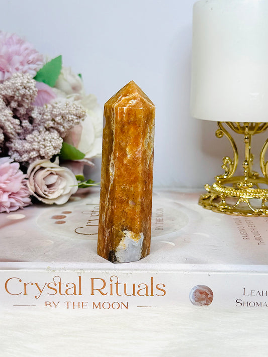 Orange Sunstone Tower 9cm