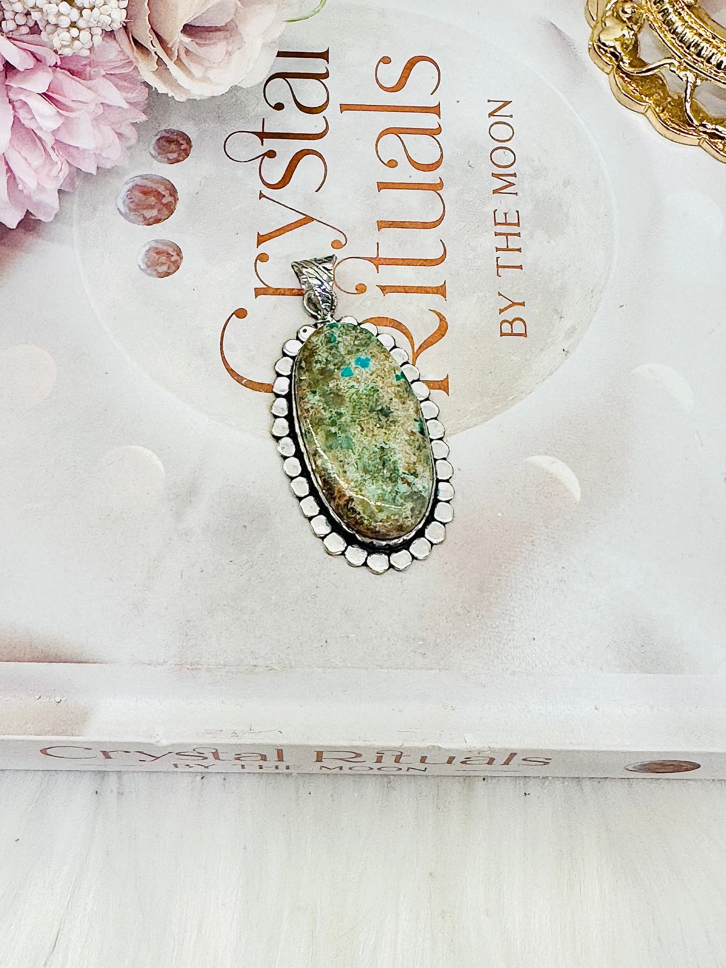 Brings Harmony ~ Stunning Large Chrysocolla Pendant In Gift Bag