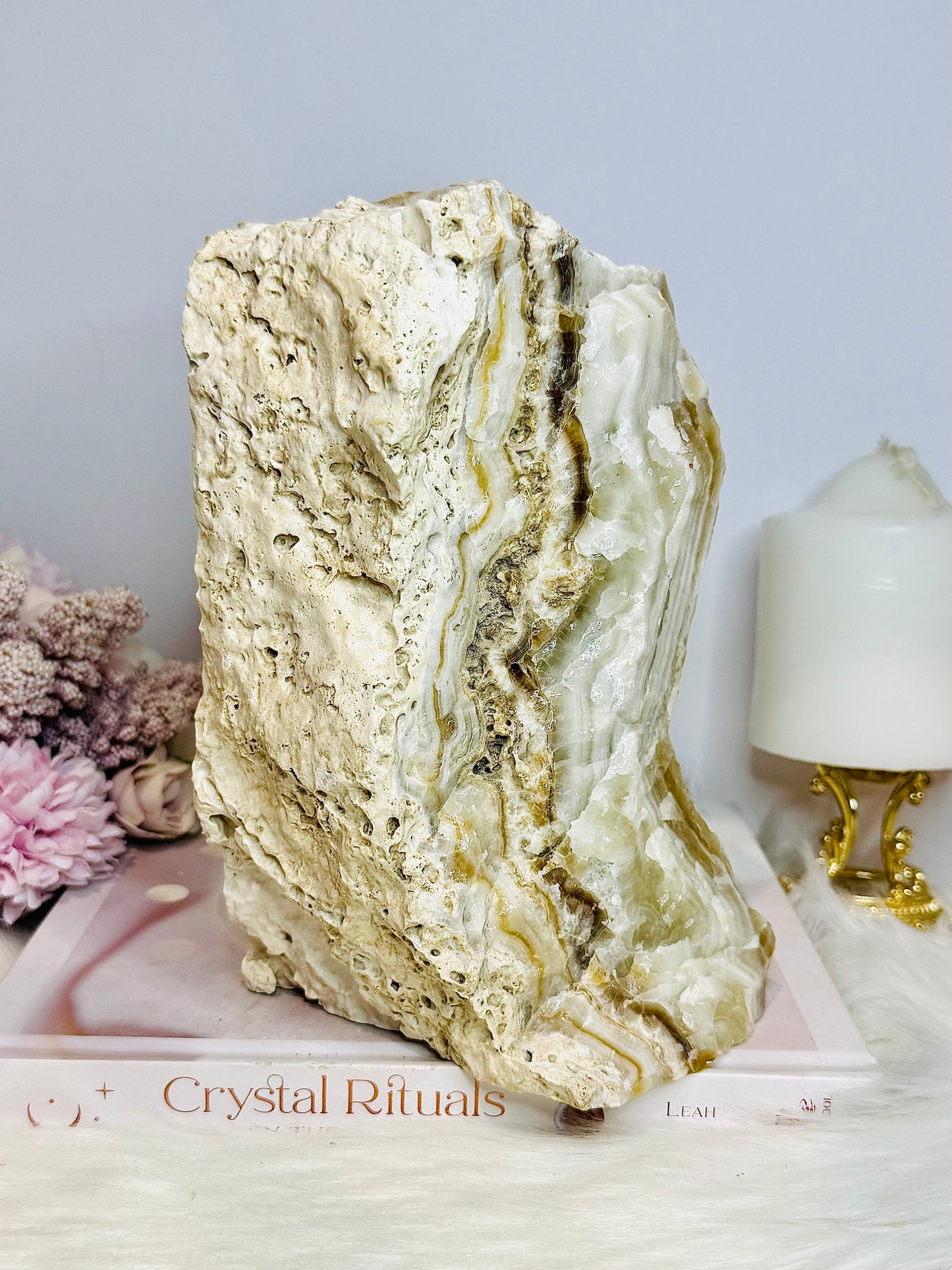 Huge Natural Aragonite Freeform | Slab 20cm Tall 3KG