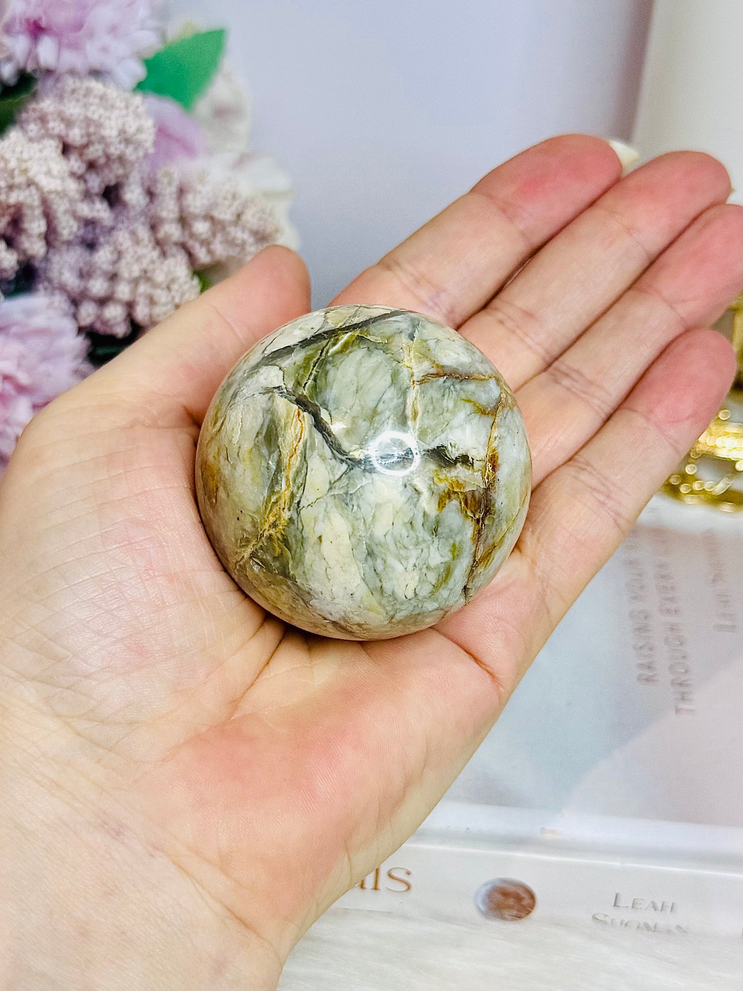 Jasper Sphere on Stand 163g