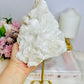 Large Natural Clear Quartz Specimen On Gold Stand 25cm 1.18KG